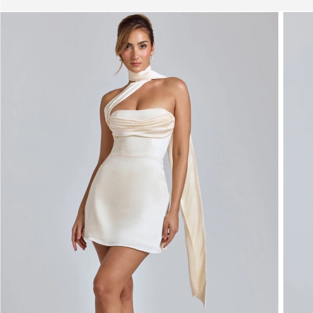 Oh Polly Cream Halter Dress